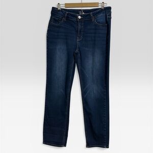 Time and Tru Women's Straight Leg Jeans - Dark Blue